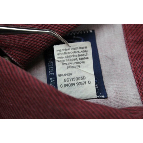 Vtg Wrangler Shirt Men's XL Striped Brushpopper Western X-Long Tails Long Sleeve - Picture 8 of 9